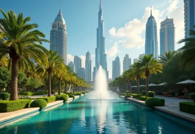 Les oasis urbaines sur la carte de Dubaï